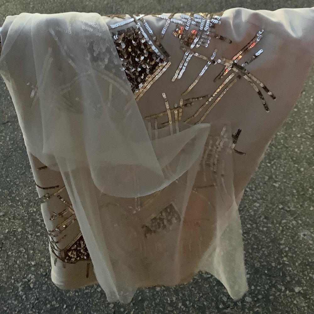 Sachin + Babi Sequin Layered Blouse Beige